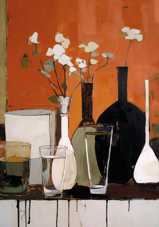 Stilllife With Glasses And Bottles